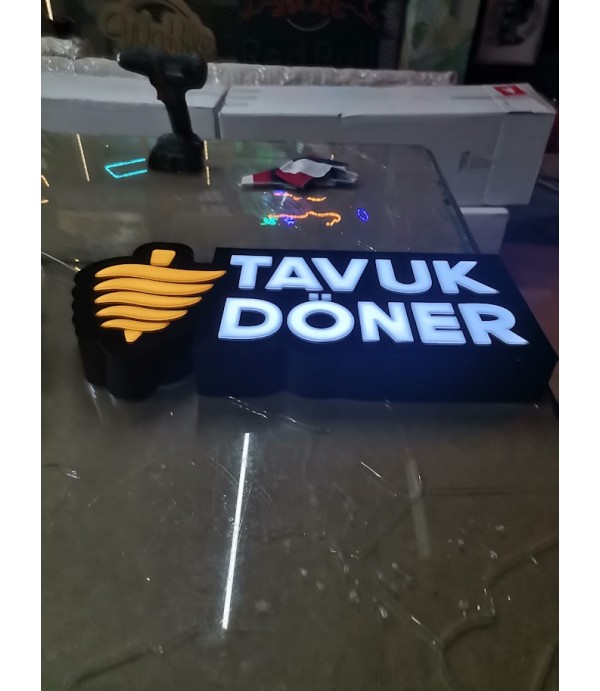 Tavuk Döner 3D Led Tabela