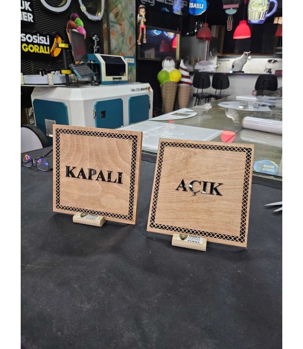 Açık Kapalı Ahşap Yönlendirme Tabelaları