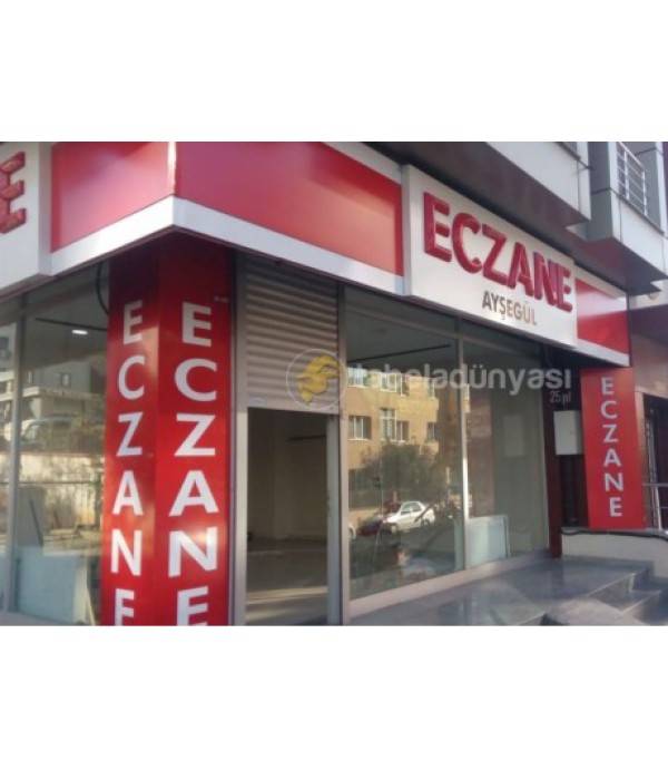 Ayşegül Eczanesi Kübik Kabartma Harf Eczane Tabelası