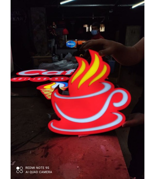 Avusturya 3d led kahve ve dondurma Tabelası 