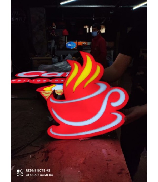 Avusturya 3d led kahve ve dondurma Tabelası 