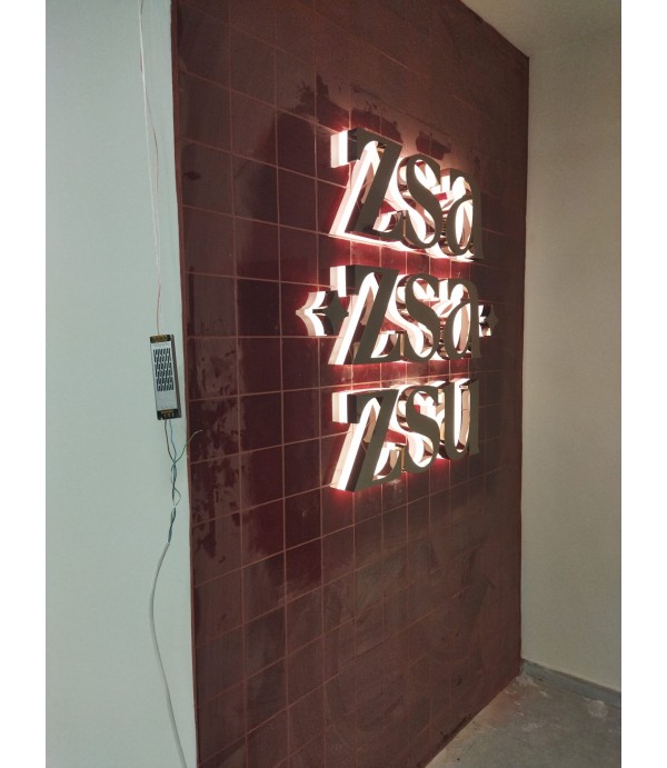 Zsa Zsa Zsu Bronz Işıklı Kutu Harfler