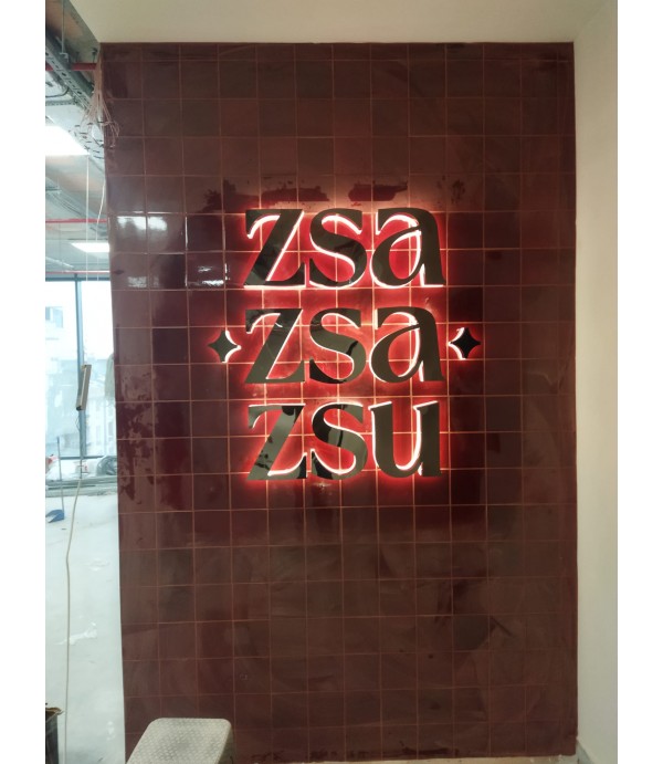 Zsa Zsa Zsu Bronz Işıklı Kutu Harfler