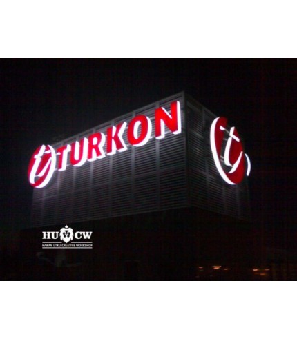 Turkon Holding Altunizade  ışıklı çatı tabelası