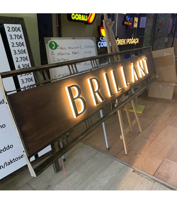 Brillant Patine eskitme ışıklı tabela