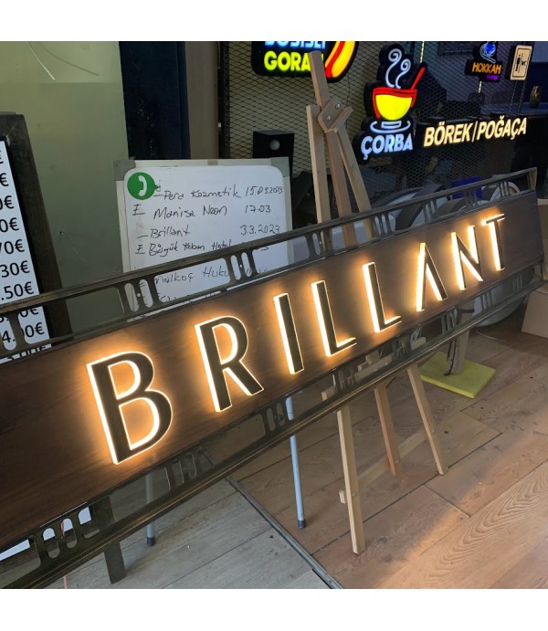 Brillant Patine eskitme ışıklı tabela