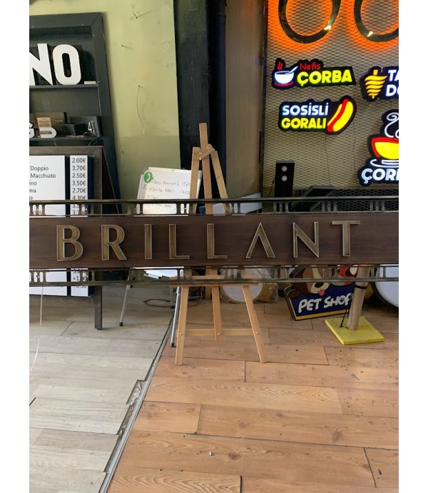 Brillant Patine eskitme ışıklı tabela