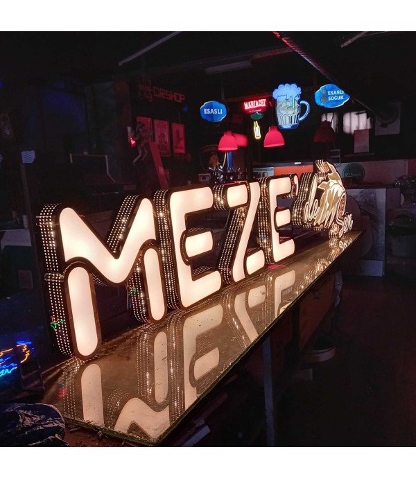 Mezeci Bakır Delikli Kutu Harf 