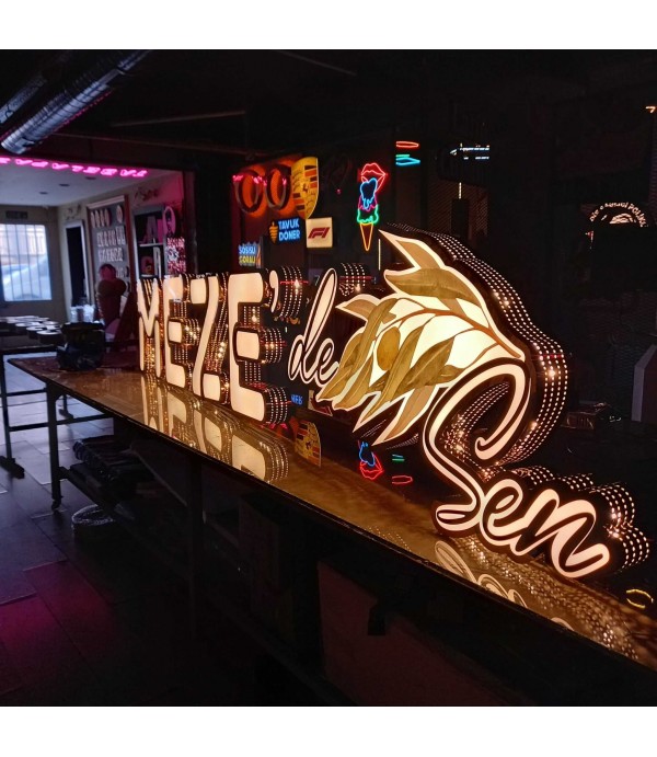 Mezeci Bakır Delikli Kutu Harf 