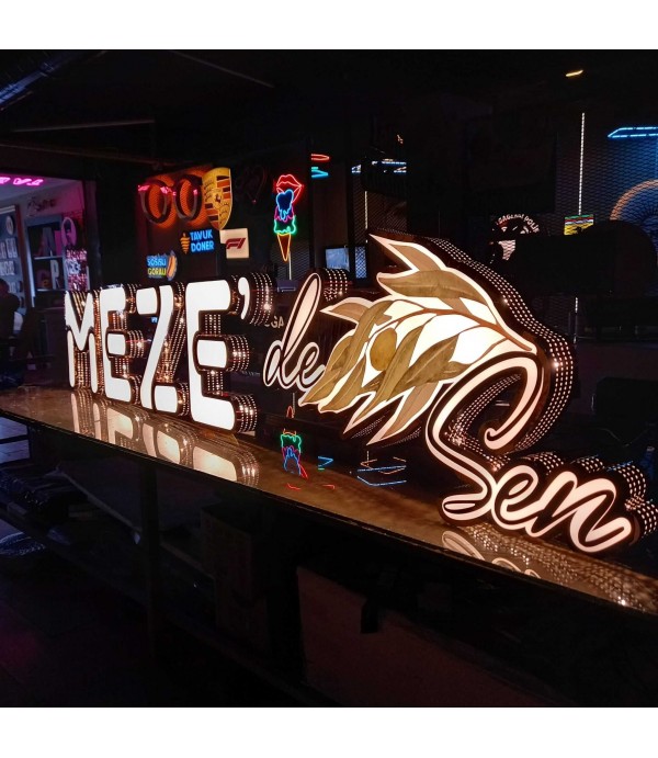 Mezeci Bakır Delikli Kutu Harf 