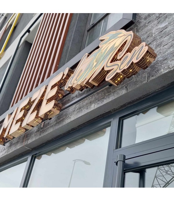 Mezeci Bakır Delikli Kutu Harf 