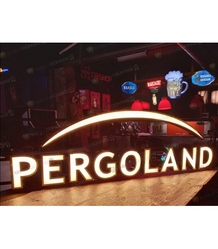 Viyana Gold Fileli Işıklı Kutu Harf Tabela