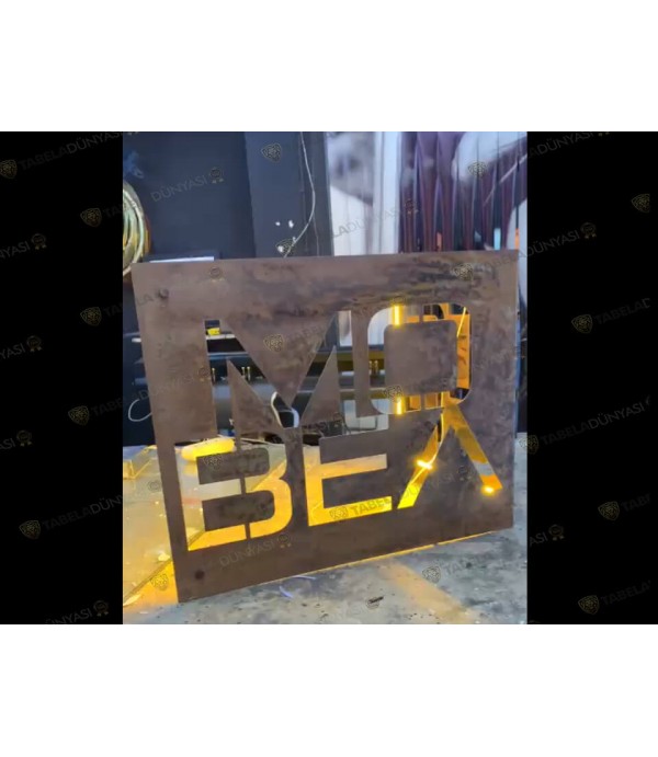 Eskitme paslı tabela