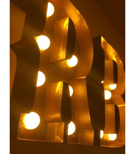 Almanya Barber Eskitme Kutu Harf  Ampul Tabela