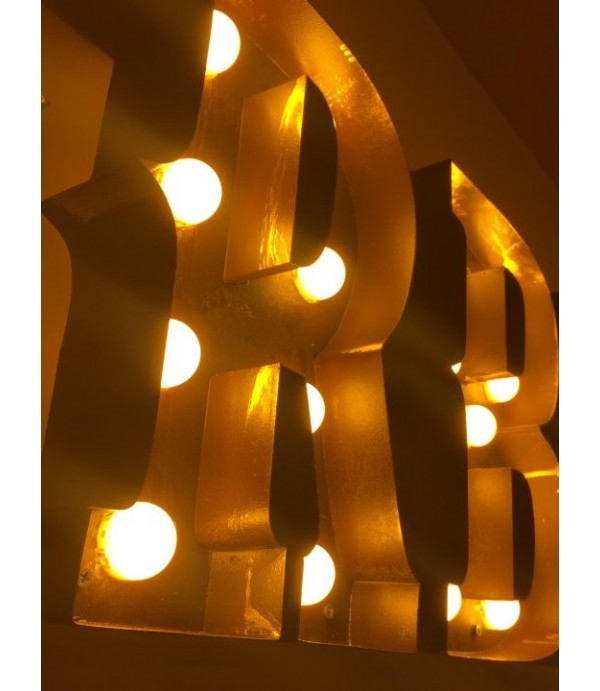 Almanya Barber Eskitme Kutu Harf  Ampul Tabela