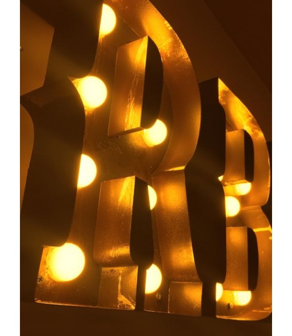 Almanya Barber Eskitme Kutu Harf  Ampul Tabela