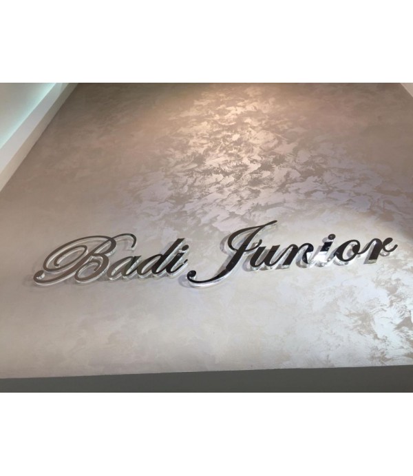 Badi Junior Nişantası İç Mekanda Bronz Krom Kesme Harf Uygulaması