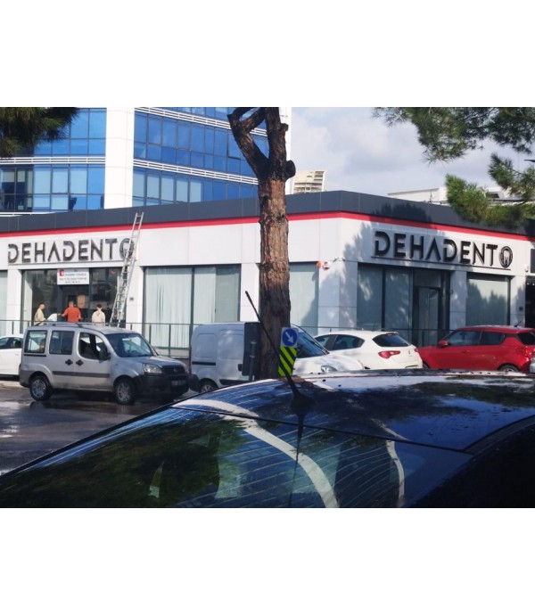 Dehadent Parlak Siyah Krom Kutu Harf endirekt led aydınlatma tabela 