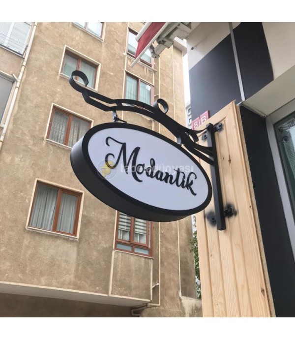 Modantik hazır elips Ferforje Tabela 