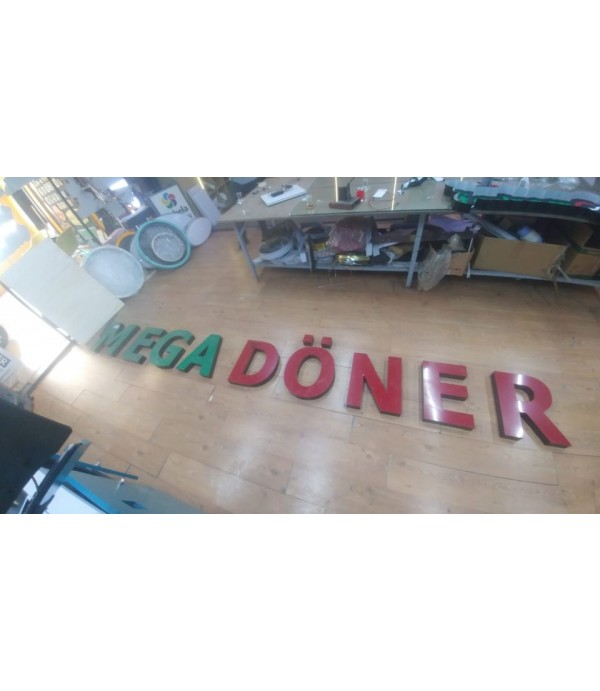 Almanya Mega Döner Işıklı Kutu Harf Tabela