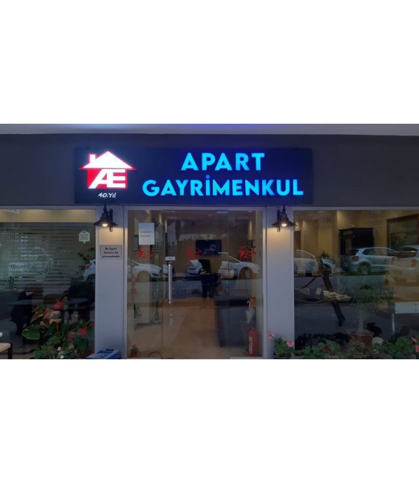 Apart Gayrimenkul Işıklı Kutu Harf Tabela