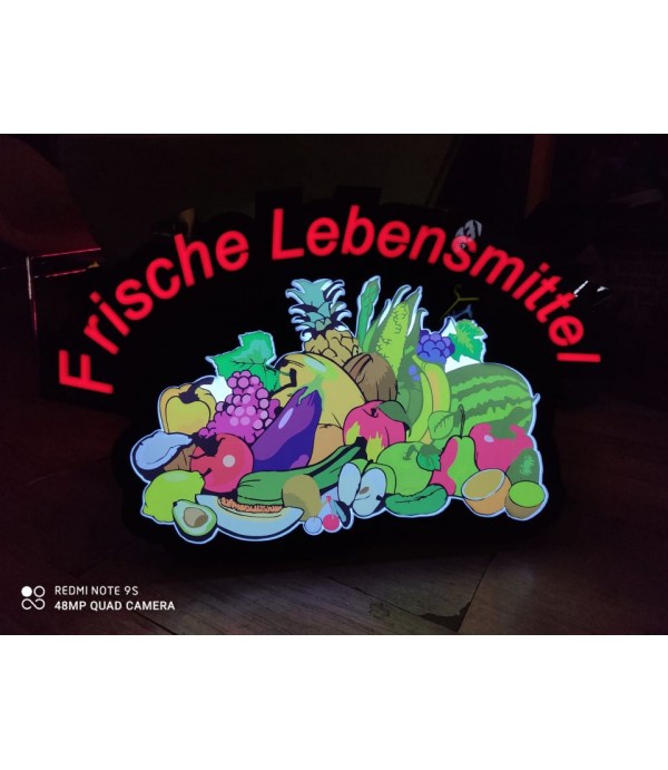 Almanya Hilal Market  3D Led Tabela (Neon Etkili Tabela)