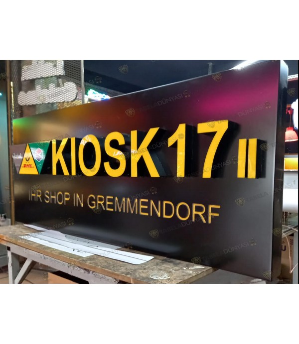 Avusturya ışıklı Kiosk Tabelası