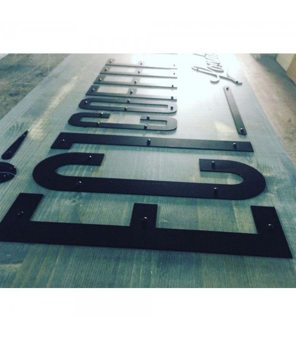 EC1 Coffee House London Ahşap Tabela