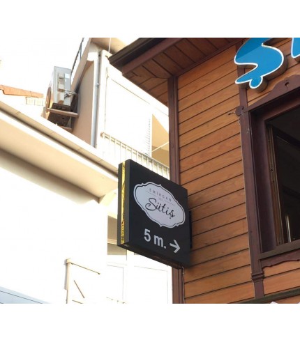 Çengelköy Sütiş Çift Taraflı Işıklı Fener Tabela