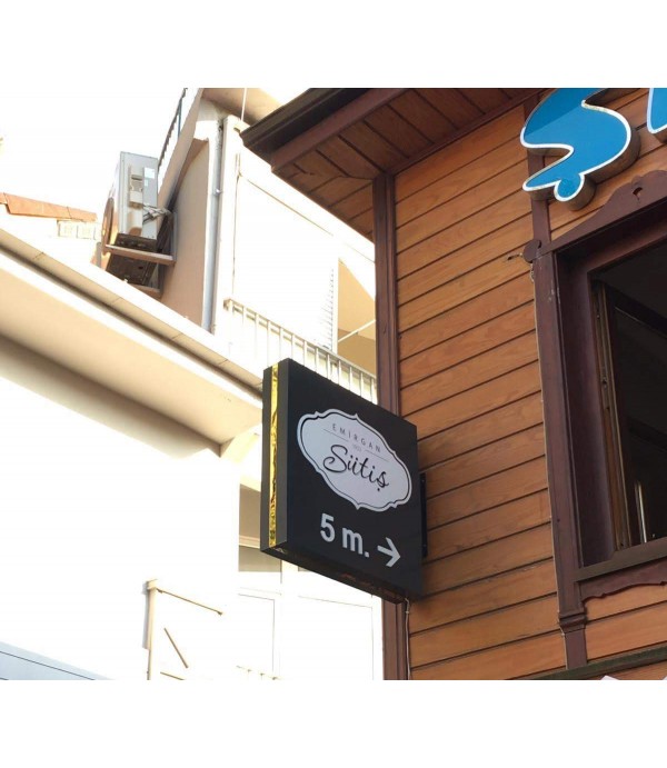 Çengelköy Sütiş Çift Taraflı Işıklı Fener Tabela