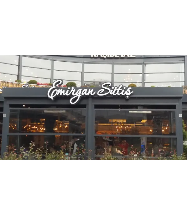 Emirgan Sütiş Işıklı Kutu Harf Tabela