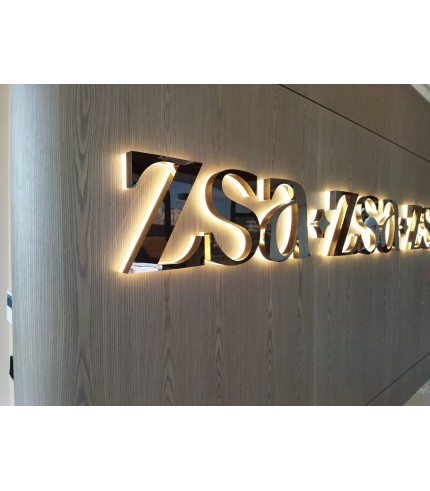 Zsa Zsa Zsu Bronz ışıklı Kutu Harf Merkez Bina