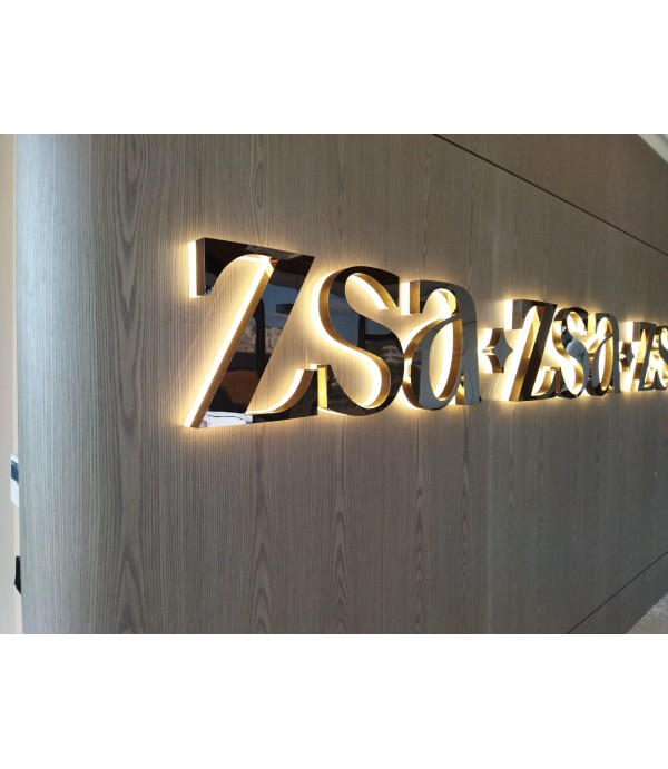 Zsa Zsa Zsu Bronz ışıklı Kutu Harf Merkez Bina