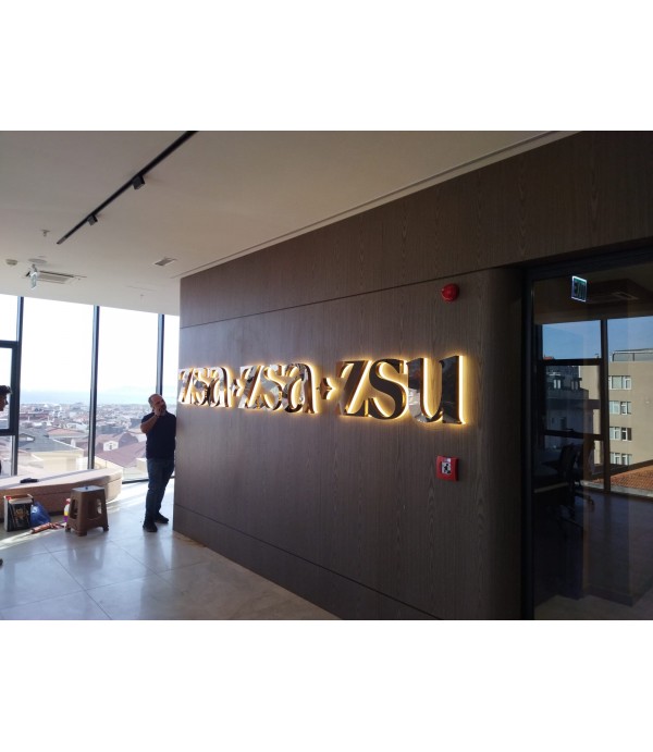 Zsa Zsa Zsu Bronz ışıklı Kutu Harf Merkez Bina