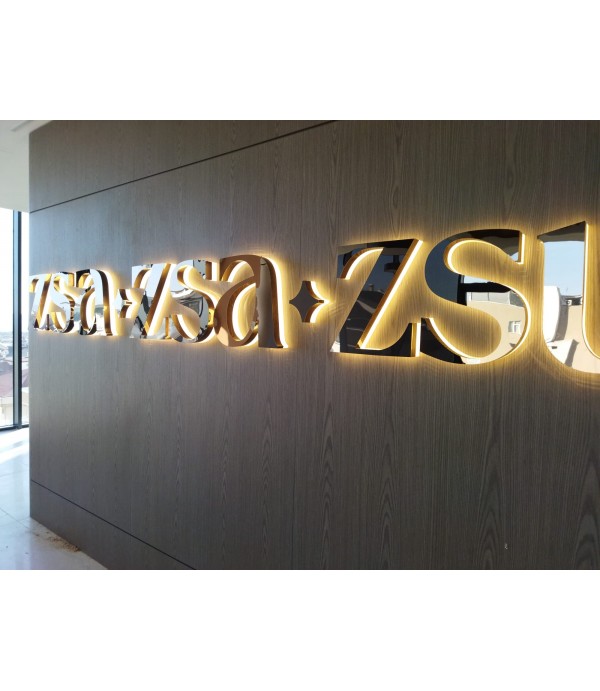 Zsa Zsa Zsu Bronz ışıklı Kutu Harf Merkez Bina