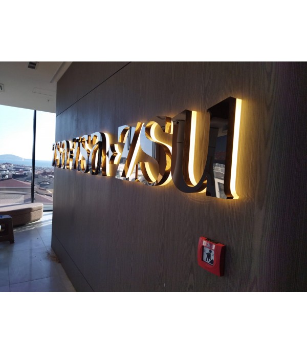 Zsa Zsa Zsu Bronz ışıklı Kutu Harf Merkez Bina