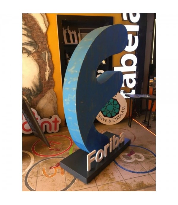 Foriba ahşap eskitme tabela