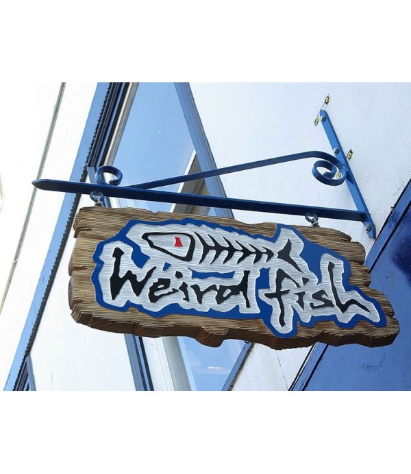 Weird Fish Eskitme Ahşap Ferforje Tabela