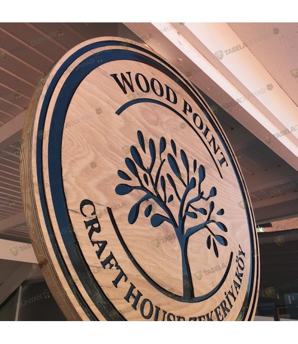 Wood Poınt Zekeriyaköy Ahşap Tabela