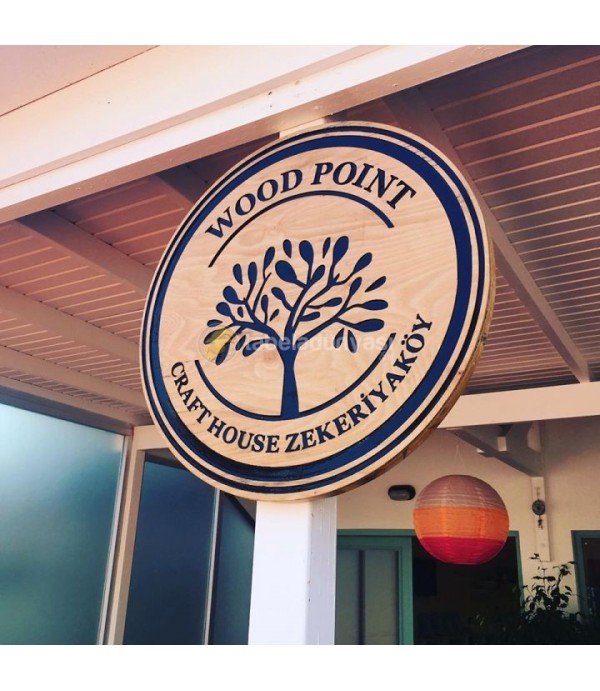 Wood Poınt Zekeriyaköy Ahşap Tabela