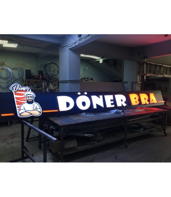Döner Bra Almaya Işıklı tabela