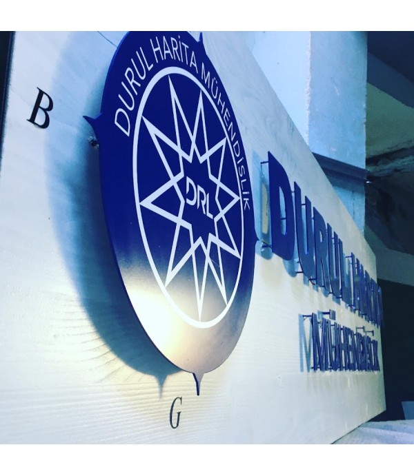 Durul Harita Mühendislik Işıklı Ahşap Tabela
