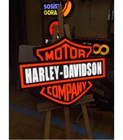 Harley Davidson ışıklı garaj tabelası
