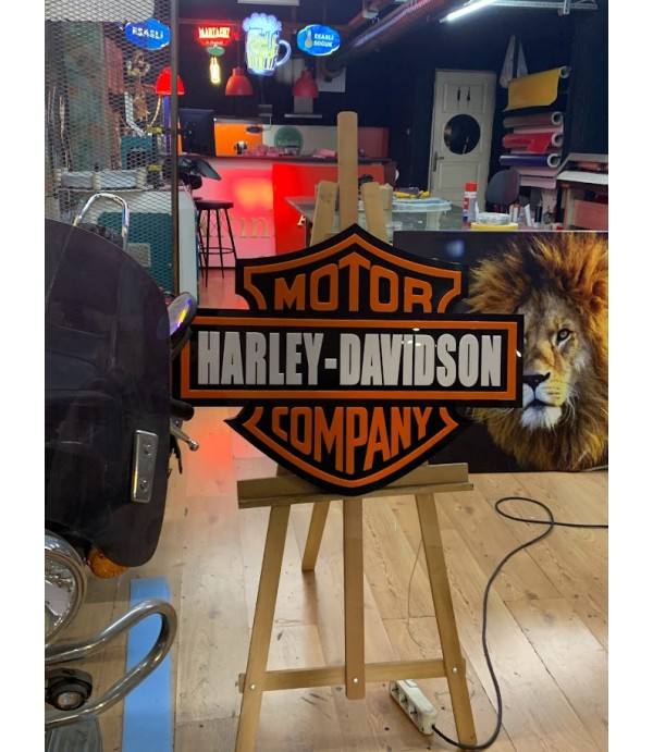 Harley Davidson ışıklı garaj tabelası