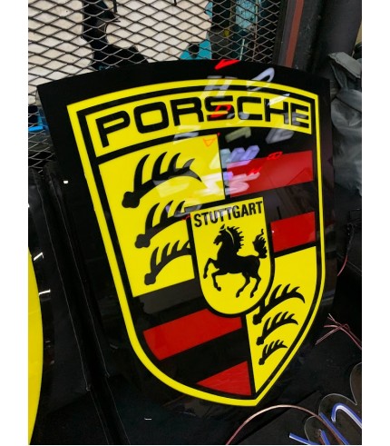 Porche ışıklı tabela