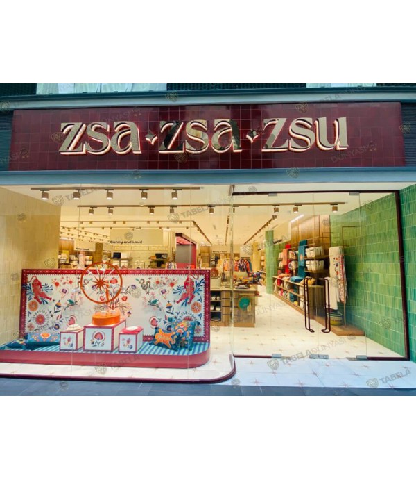 Zsa Zsa Zsu Bronz ışıklı Kutu Harf Ankara gorion avm