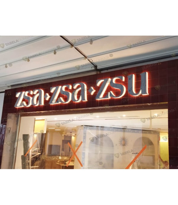 Zsa Zsa Zsu Bodrum Bronz ışıklı Kutu Harf Tabela 