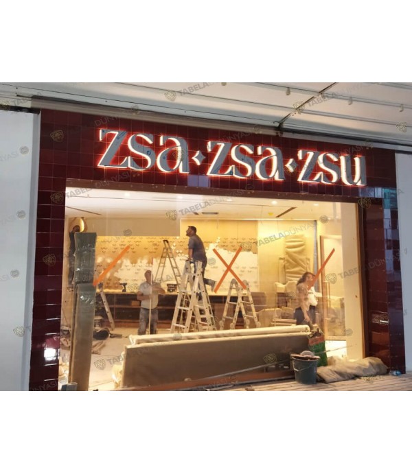 Zsa Zsa Zsu Bodrum Bronz ışıklı Kutu Harf Tabela 