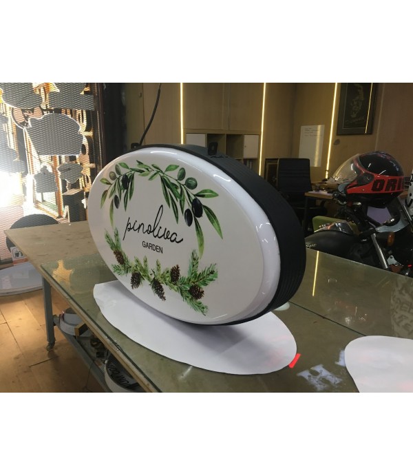 Pinoliva Garden Işıklı Elips Hazır Tabela