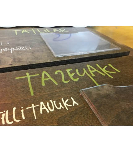 TazeList Naturel Fresh Food Ahşap Menü